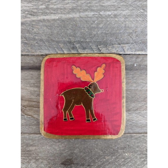 Vintage Handcrafted Christmas Coasters by Foreside Made in India - Picture 4 of 10